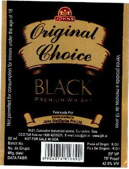 Johns Original Choice Black Premium Whisky Device mark 2548920 Trademark