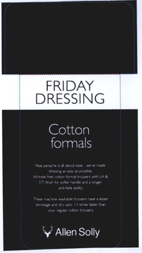 Friday Dressing Cotton Formals Allen Solly Device mark 2244957 Trademark