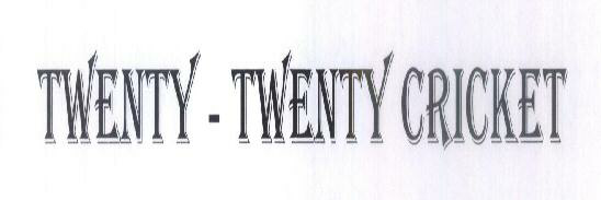 Twenty - Twenty Cricket Device mark 1609989 Trademark