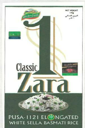 Lakshmi Foods 1 Classic Zara (label) Device mark 2475318 Trademark