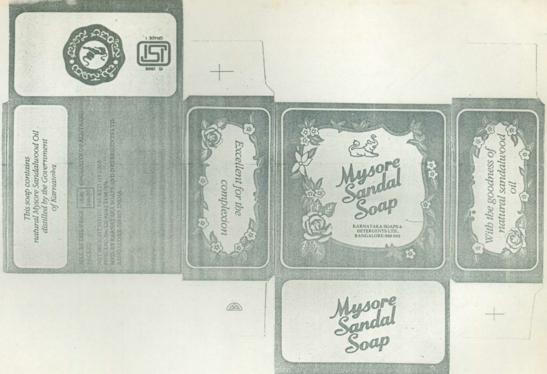 Mysore Sandal Soap (label) Device mark 651445 Trademark