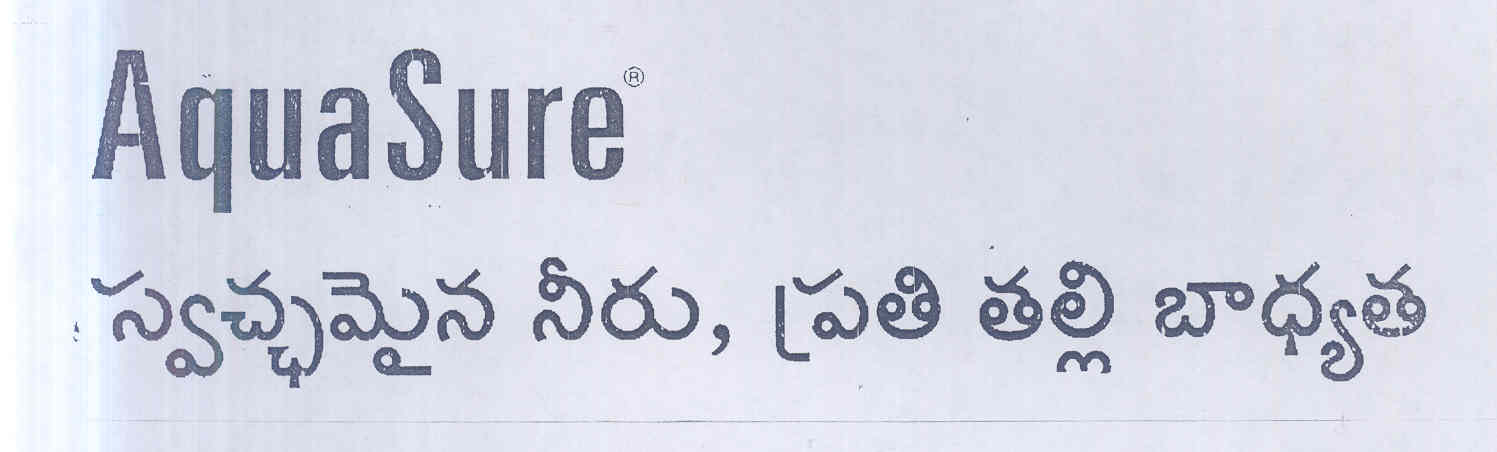 Aquasure (label) Device mark 1699751 Trademark