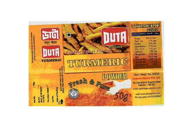 Duta Diamond - Turmeric Powder Device mark 2533571 Trademark