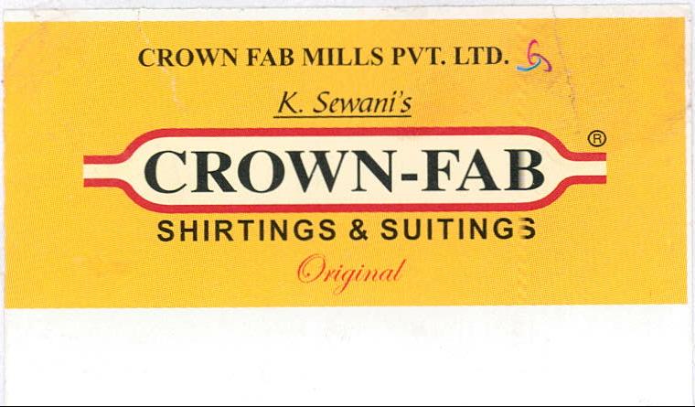 Crown-fab Shirtings & Suitings Device mark 2094514 Trademark