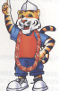 Tiger Device As Umpire With Garland (label) Device mark 1735865 Trademark