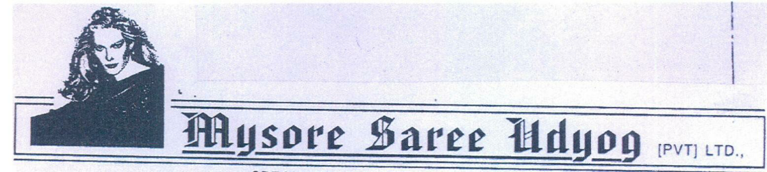 Mysore Saree Udyog (logo) Device mark 722205 Trademark