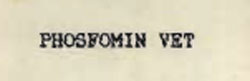 Phosfomin Vet Device mark 582070 Trademark