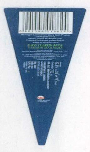 Class 21 Green Apple Flavoured Grain Vodka Device mark 2351238 Trademark