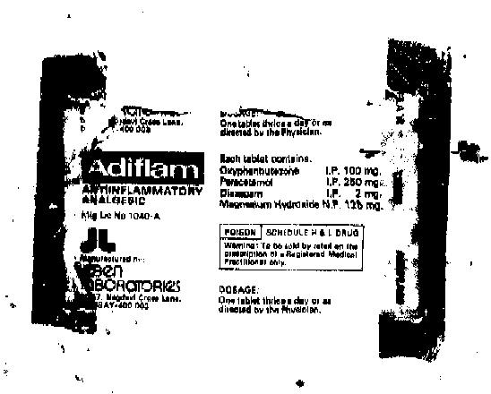 Adiflam Device mark 370125 Trademark