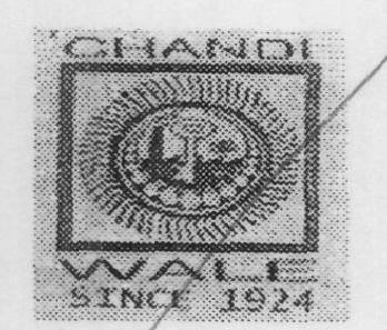 Chandi Wale Since 1924 (device Of Label) Device mark 1198265 Trademark