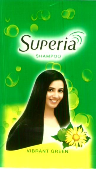 Superia Shampoo Vibrant Green (de Of Women) (label) Device mark 1419698 Trademark