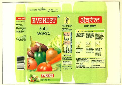 Everest Sabji Masala Device mark 2952856 Trademark