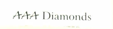 Aaa Diamonds ( Label) Device mark 1414025 Trademark