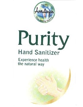 Amrutanjan Purity Hand Sanitizer Device mark 2120908 Trademark