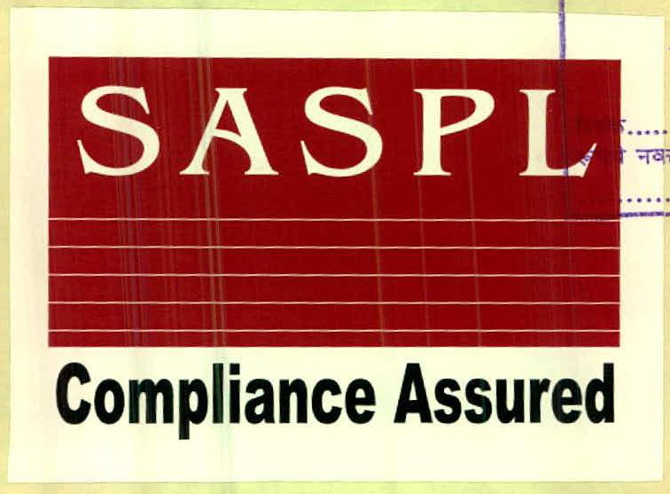 Saspl Compliance Assured (device) Device mark 1819114 Trademark