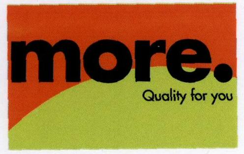 "more.quality For You" (logo) Device mark 1639633 Trademark