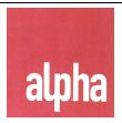 Alpha (label) Device mark 1294580 Trademark