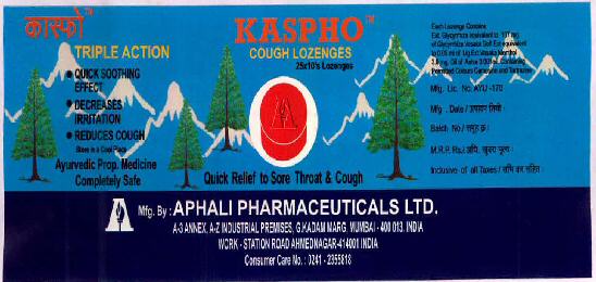 Kaspho Cough Lozenges Device mark 2489661 Trademark