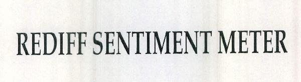 Rediff Sentiment Meter Device mark 2454525 Trademark