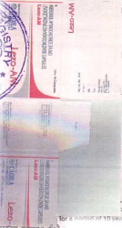 Lezo-am Cadila ( Lable) Device mark 1465239 Trademark