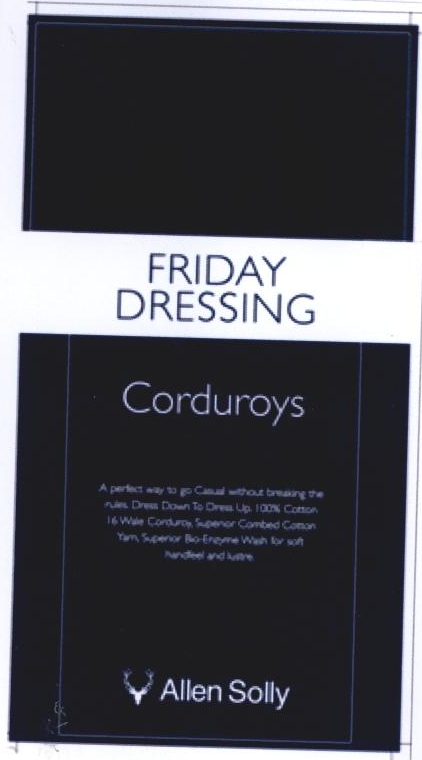 Friday Dressing Corduroys Allen Solly Device mark 2244909 Trademark