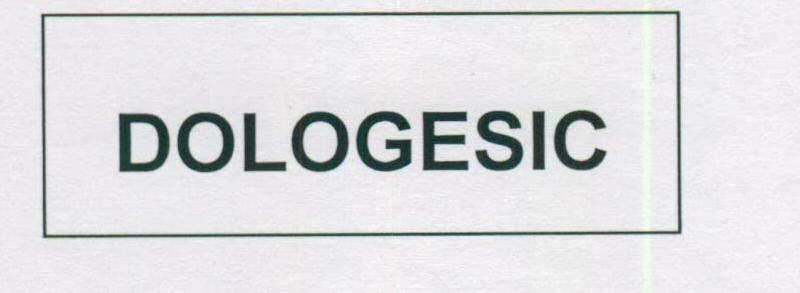 Dologesic (device Of Quadrilateral Containing Letters) Device mark 1463914 Trademark