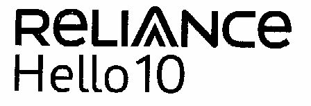 Reliance Hello 10 (label) Device mark 1500985 Trademark