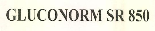 Gluconorm Sr 850 Device mark 2636793 Trademark
