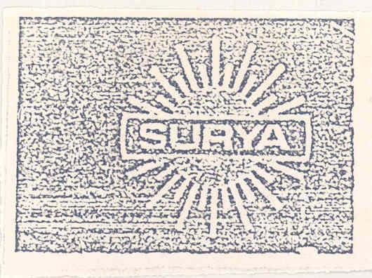 Surya (label) Device mark 655050 Trademark