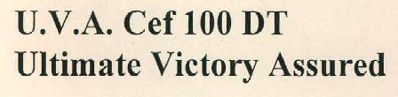 U.v.a. Cef 100 Dt Ultimate Victory Assured Device mark 2710696 Trademark