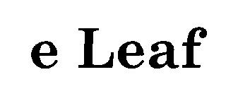 E Leaf (logo) Device mark 2265322 Trademark