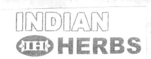 Indian Herbs (label) Device mark 2346518 Trademark