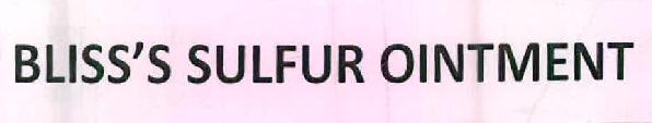 Bliss's Sulfur Ointment Device mark 2547227 Trademark
