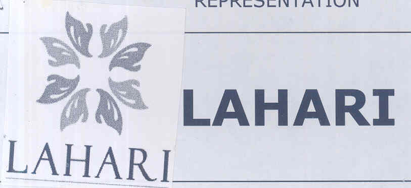 Lahari (logo) Device mark 1586378 Trademark
