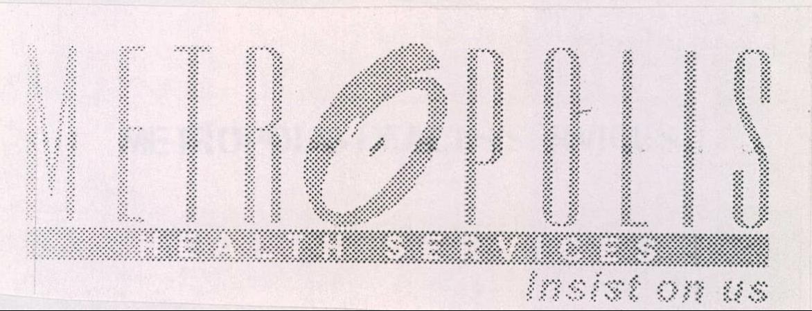 M E T R O P O L I S H E A L T H S E R V I C E S (label) Device mark 1376810 Trademark