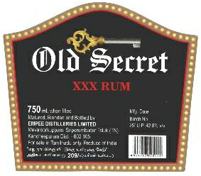 Old Secret Xxx Rum Device mark 1884922 Trademark