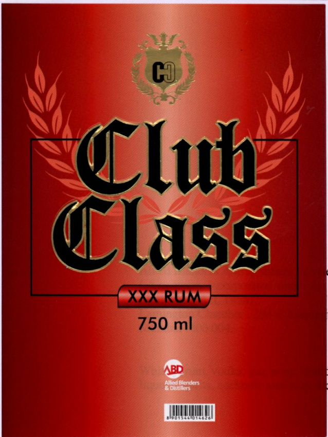 Club Class Xxx Rum Device mark 1871859 Trademark