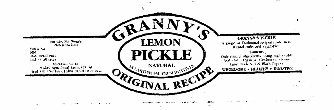 Grannys Lemon Pickle(lable) Device mark 602677 Trademark