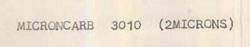 Microncarb 3010 (2 Microns) Device mark 721368 Trademark