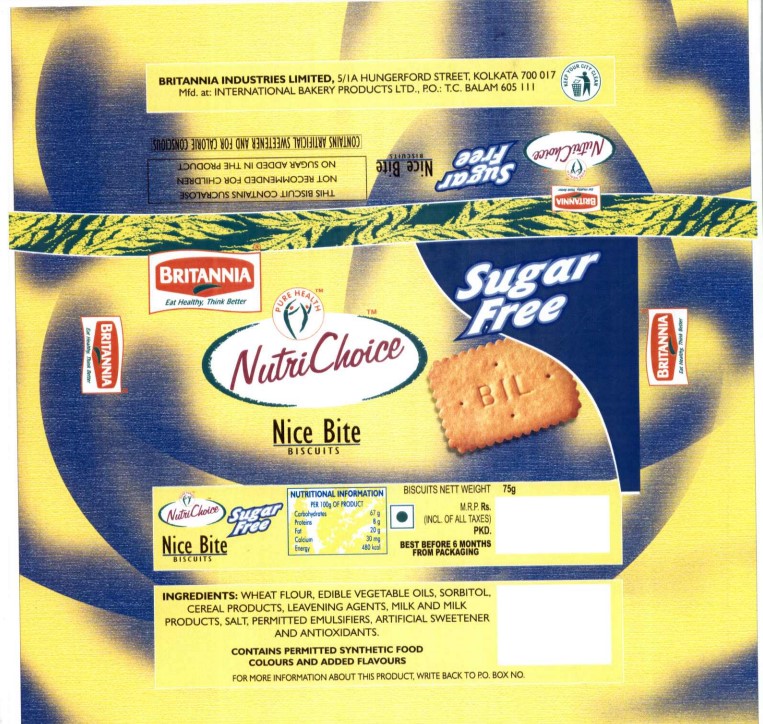 Britannia Nutri Choice, Nice Bite Device mark 1289585 Trademark