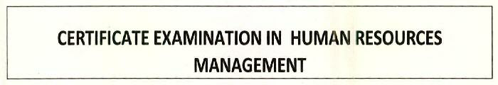 Certificate Examination In Human Resources Management Device mark 2595849 Trademark
