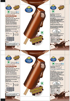 Cream Bell-cappuccino Delighto (label) Device mark 2717543 Trademark