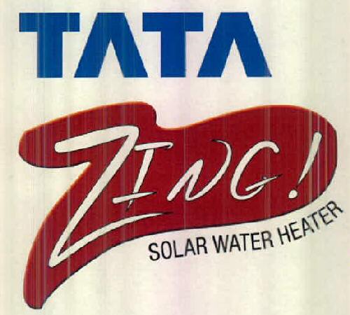 Tata Zing ! Solar Water Heater Device mark 2657095 Trademark