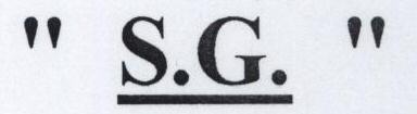"s.g." Device mark 1707689 Trademark