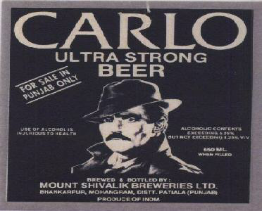 Carlo Ultra Strong Beer With Label Device mark 1755034 Trademark