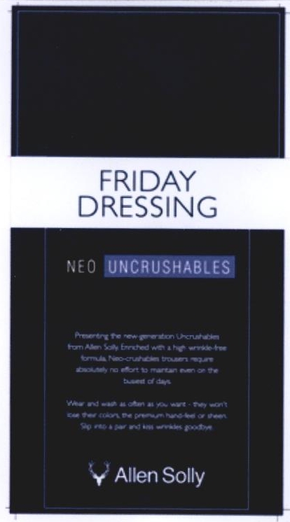 Friday Dressing Neo Uncrushables Allen Solly Device mark 2244924 Trademark