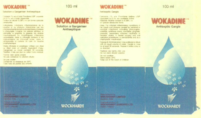 Wokadine (label, Device Of Drop) Device mark 1047680 Trademark