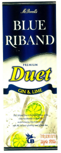 Blue Riband Premium Duet Gin & Lime Device mark 2754811 Trademark
