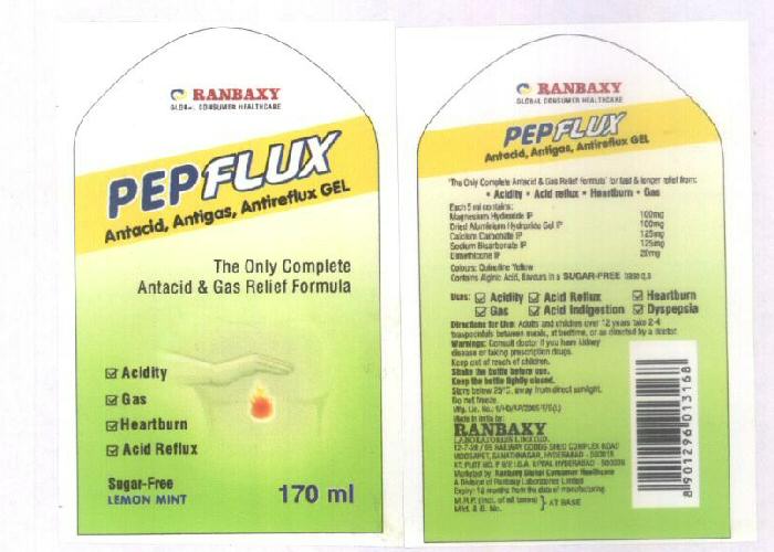 Ranbaxy Pep Flux With Label Device mark 1690937 Trademark