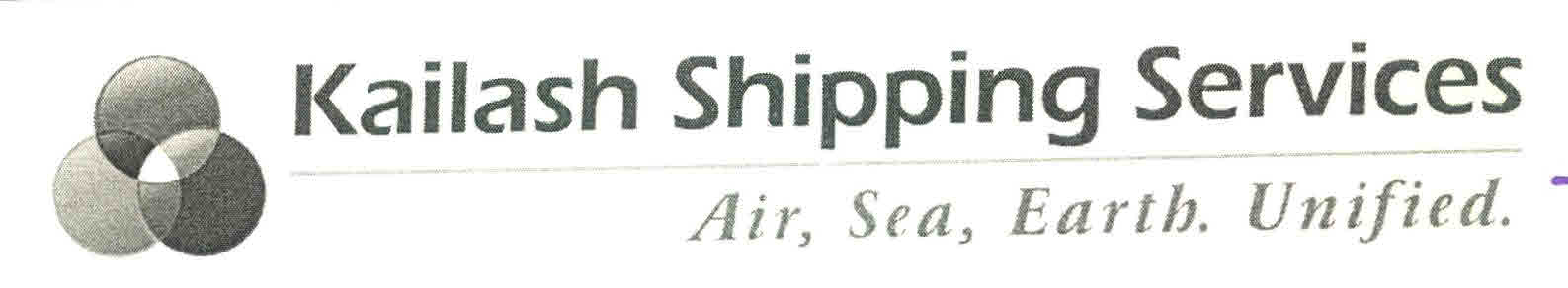 Kailash Shipping Services Air, Sea, Earth Unified. Device mark 2979008 Trademark